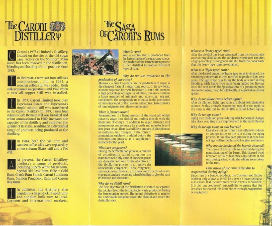 Caroni Distillery Brochure